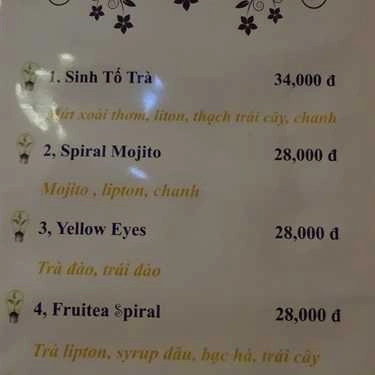 Thực đơn- Cafe Spiral Drink & Food