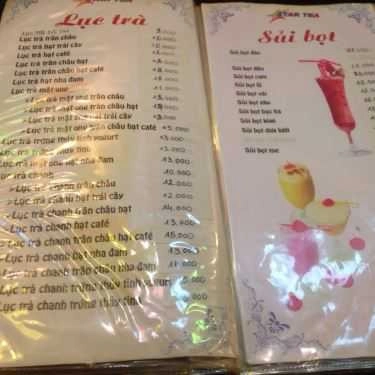 Thực đơn- Cafe Star Tea - Trịnh Đình Trọng