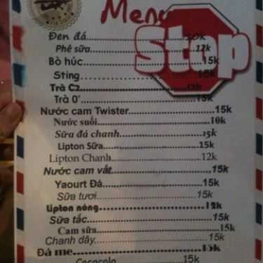 Thực đơn- Stop Coffee - Trường Sa