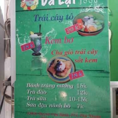 Thực đơn- Ăn vặt Street Food Đà Lạt - Trái Cây Tô & Bánh Tráng Nướng