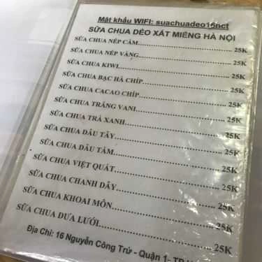Thực đơn- Ăn vặt Sữa Chua Dẻo Xắt Miếng - Võ Văn Kiệt