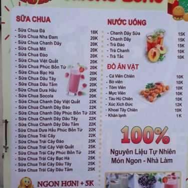 Thực đơn- Ăn vặt Sữa Chua Nếp Cẩm Friend Zone