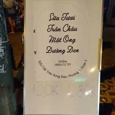 Thực đơn- Ăn vặt Sữa Tươi Trân Châu Mật Ong Đường Đen