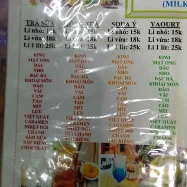 Thực đơn- Cafe Thiên Phúc - Trà Sữa & Ăn Vặt