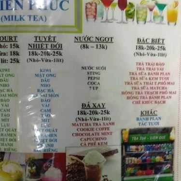 Thực đơn- Cafe Thiên Phúc - Trà Sữa & Ăn Vặt