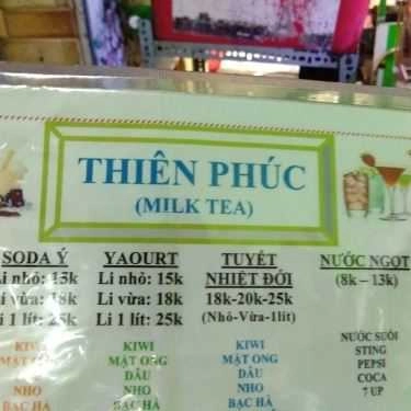 Thực đơn- Cafe Thiên Phúc - Trà Sữa & Ăn Vặt