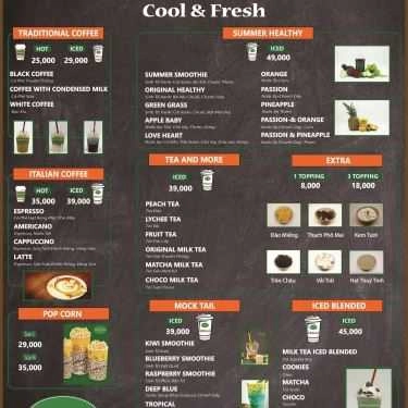 Thực đơn- Cafe Summer Beverage - Trà Sữa - Pearl Plaza
