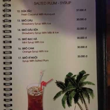 Thực đơn- Suối Ngàn Cafe - Lê Đức Thọ