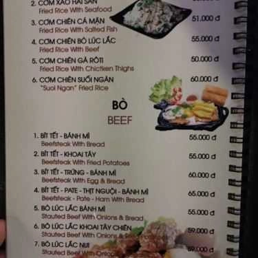 Thực đơn- Suối Ngàn Cafe - Lê Đức Thọ