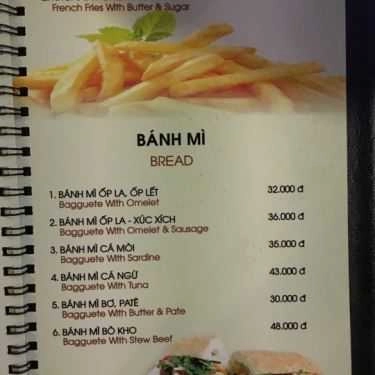 Thực đơn- Suối Ngàn Cafe - Lê Đức Thọ