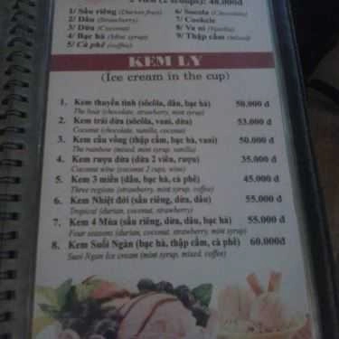 Thực đơn- Suối Ngàn Cafe - Nguyễn Huy Điển