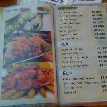 Thực đơn- Quán Nhậu Sườn Muối Ớt - Phạm Văn Đồng