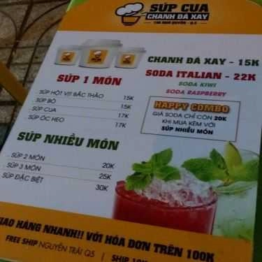 Thực đơn- Ăn vặt Súp Cua Chanh Đá Xay