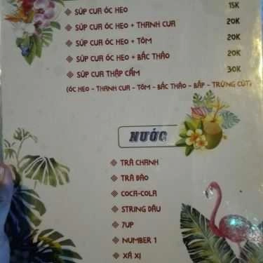 Thực đơn- Ăn vặt Súp Cua Chị Béo