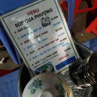 Thực đơn- Ăn vặt Súp Cua Phượng - Xóm Chiếu
