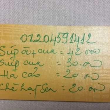 Thực đơn- Ăn vặt Súp Hà