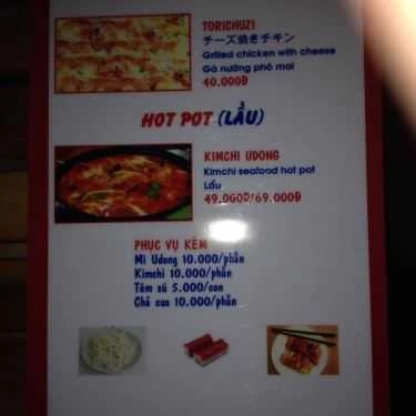 Thực đơn- Ăn vặt Sushi Đường Phố - Sake Kissho - Lê Văn Thọ