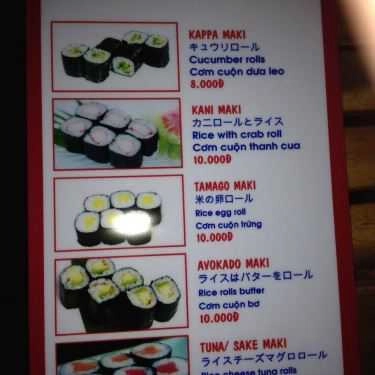 Thực đơn- Ăn vặt Sushi Đường Phố - Sake Kissho - Lê Văn Thọ