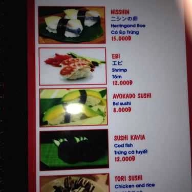 Thực đơn- Ăn vặt Sushi Đường Phố - Sake Kissho - Lê Văn Thọ