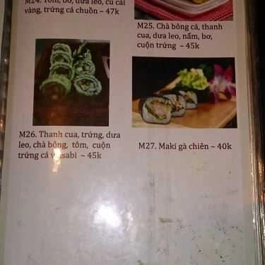 Thực đơn- Ăn vặt Sushi Và Trà Sữa Hanah