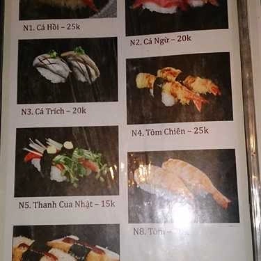 Thực đơn- Ăn vặt Sushi Và Trà Sữa Hanah