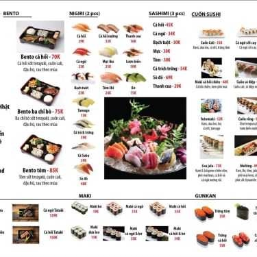 Thực đơn- Shop online Sushi Now - Delivery & Take Away