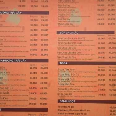 Thực đơn- Cafe Sweetie - Drinks & Cakes Take Away