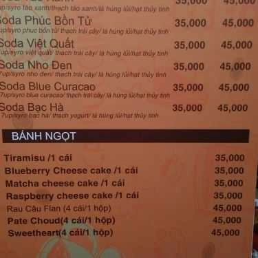 Thực đơn- Cafe Sweetie - Drinks & Cakes Take Away