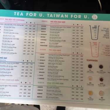 Thực đơn- Cafe T4 Vietnam - Tea - Vinhomes Central Park