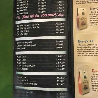 Thực đơn- Taf Coffee