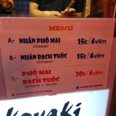 Thực đơn- Ăn vặt TKY Takoyaki