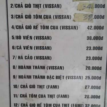 Thực đơn- Tiệm Bánh Tám Ba - Bánh Mì Thịt Nguội