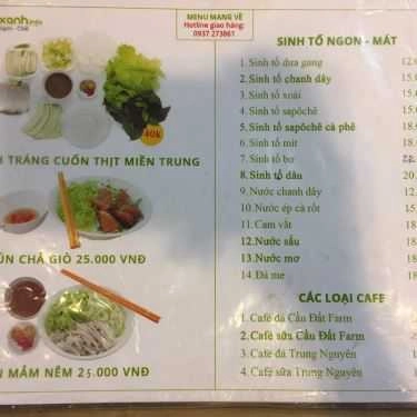 Thực đơn- Táo Xanh Quán - Bánh Tráng Cuốn Thịt Miền Trung - Shop Online