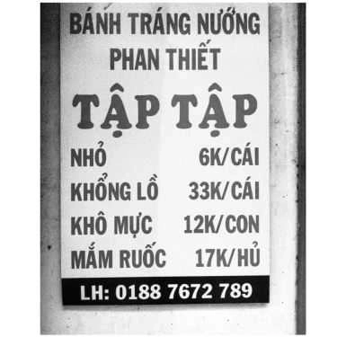 Thực đơn- Ăn vặt Tập Tập - Bánh Tráng Nướng Phan Thiết