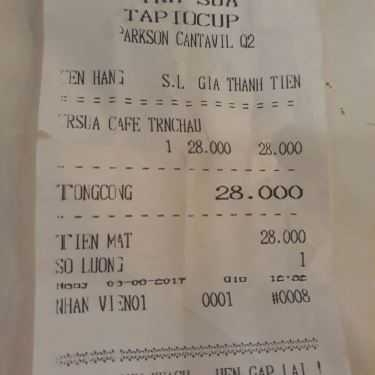 Tổng hợp- Cafe Tapio Cup - Parkson Cantavil