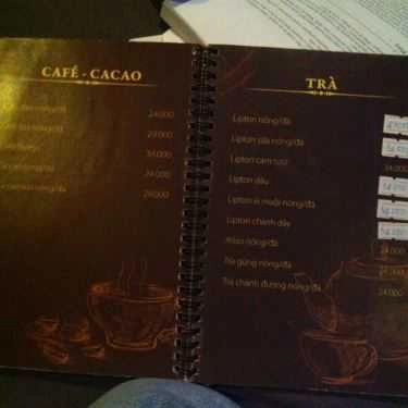Thực đơn- TaPu Cafe