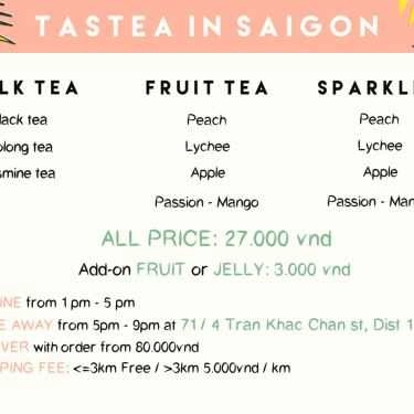 Thực đơn- Tastea In Saigon - Shop Online