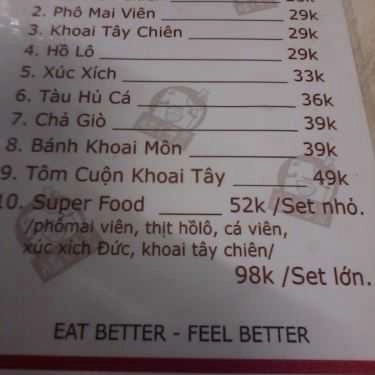 Thực đơn- Ăn vặt Tàu Hủ Anh Lùn Singapore