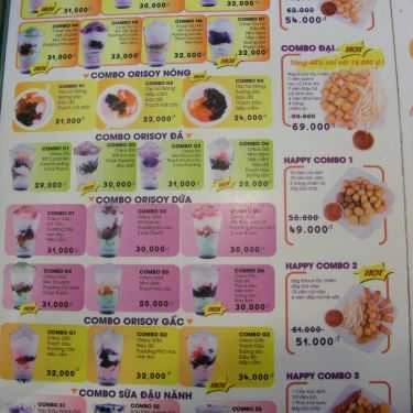 Thực đơn- Cafe Tàu Hũ Orisoy - Vincom Plaza Gò Vấp