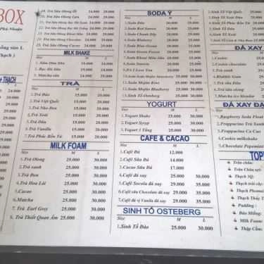 Thực đơn- Tea Box - Milk Tea & Coffee