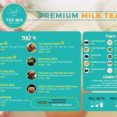 Thực đơn- Cafe Tea Bus - Premium Milk Tea - 24 Đường D5