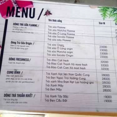 Thực đơn- Cafe Trà Sữa Tea Cachi