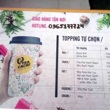 Thực đơn- Cafe Trà Sữa Tea Cachi