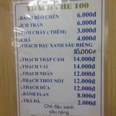 Thực đơn- Ăn vặt Thạch Chè - Bánh Bèo Chén