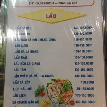 Thực đơn- Quán Nhậu Thanh Niên - Lẩu Và Các Món Nhậu