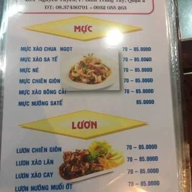 Thực đơn- Quán Nhậu Thanh Niên - Lẩu Và Các Món Nhậu