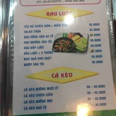 Thực đơn- Quán Nhậu Thanh Niên - Lẩu Và Các Món Nhậu