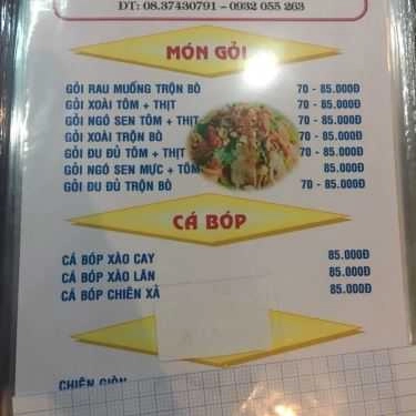 Thực đơn- Quán Nhậu Thanh Niên - Lẩu Và Các Món Nhậu