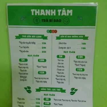 Thực đơn- Thanh Tâm - Trà Bí Đao & Cafe