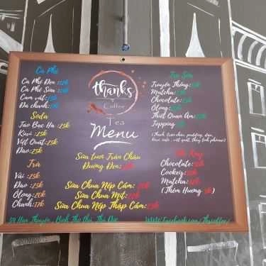 Thực đơn- Thanks Coffee